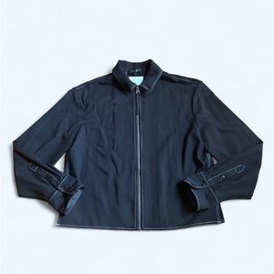 rag & bone Black Lightweight Zip-Up Jacket